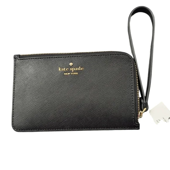 Kate Spade | Lucy L-Zip Wristlet | Black | Small - Picture 6 of 9